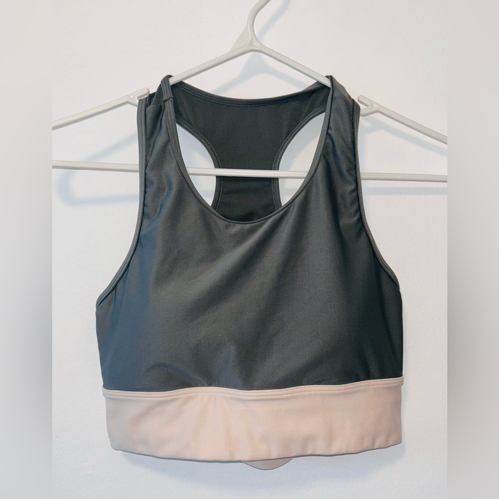 Roxy Charcoal and Blush Sports Bra size S
